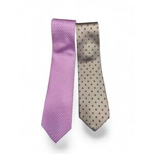 Lot Of 2 Kuppenheimer Burgundy  Silk Tie And Michael Kors Tie